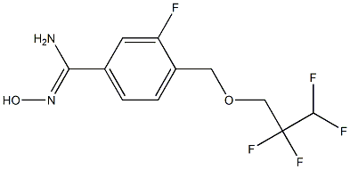 3-fluoro-N'-hydroxy-4-[(2,2,3,3-tetrafluoropropoxy)methyl]benzene-1-carboximidamide 结构式