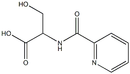 3-hydroxy-2-[(pyridin-2-ylcarbonyl)amino]propanoic acid 结构式