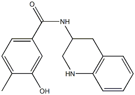 3-hydroxy-4-methyl-N-(1,2,3,4-tetrahydroquinolin-3-yl)benzamide 结构式