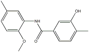 3-hydroxy-N-(2-methoxy-5-methylphenyl)-4-methylbenzamide 结构式