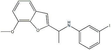 3-iodo-N-[1-(7-methoxy-1-benzofuran-2-yl)ethyl]aniline 结构式