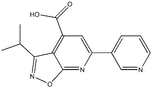 3-isopropyl-6-pyridin-3-ylisoxazolo[5,4-b]pyridine-4-carboxylic acid 结构式