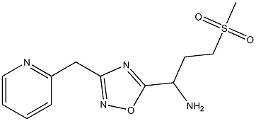 3-methanesulfonyl-1-[3-(pyridin-2-ylmethyl)-1,2,4-oxadiazol-5-yl]propan-1-amine 结构式