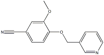 3-methoxy-4-(pyridin-3-ylmethoxy)benzonitrile 结构式