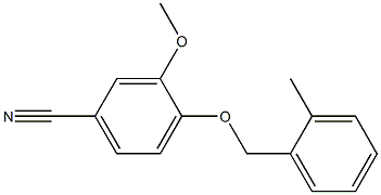 3-methoxy-4-[(2-methylphenyl)methoxy]benzonitrile 结构式