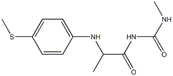 3-methyl-1-(2-{[4-(methylsulfanyl)phenyl]amino}propanoyl)urea 结构式