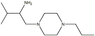 3-methyl-1-(4-propylpiperazin-1-yl)butan-2-amine 结构式