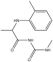 3-methyl-1-{2-[(2-methylphenyl)amino]propanoyl}urea 结构式