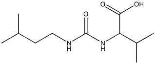 3-methyl-2-({[(3-methylbutyl)amino]carbonyl}amino)butanoic acid 结构式