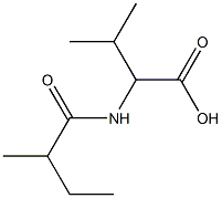 3-methyl-2-[(2-methylbutanoyl)amino]butanoic acid 结构式