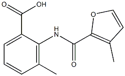 3-methyl-2-[(3-methyl-2-furoyl)amino]benzoic acid 结构式