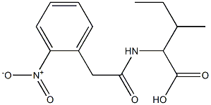 3-methyl-2-{[(2-nitrophenyl)acetyl]amino}pentanoic acid 结构式
