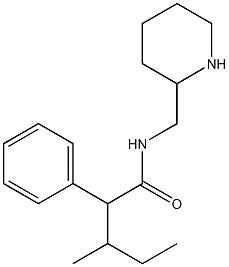 3-methyl-2-phenyl-N-(piperidin-2-ylmethyl)pentanamide 结构式