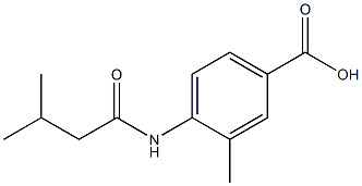 3-methyl-4-[(3-methylbutanoyl)amino]benzoic acid 结构式
