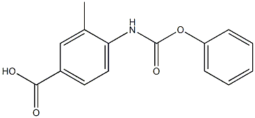 3-methyl-4-[(phenoxycarbonyl)amino]benzoic acid 结构式