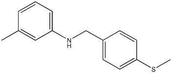 3-methyl-N-{[4-(methylsulfanyl)phenyl]methyl}aniline 结构式