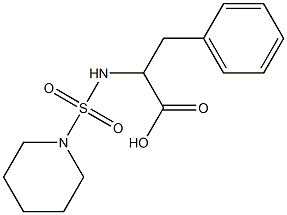 3-phenyl-2-[(piperidine-1-sulfonyl)amino]propanoic acid 结构式