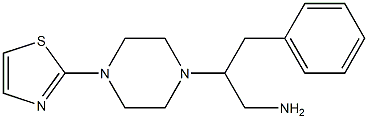 3-phenyl-2-[4-(1,3-thiazol-2-yl)piperazin-1-yl]propan-1-amine 结构式