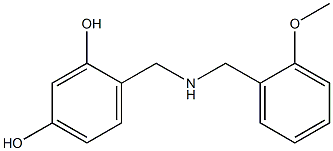 4-({[(2-methoxyphenyl)methyl]amino}methyl)benzene-1,3-diol 结构式