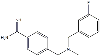4-({[(3-fluorophenyl)methyl](methyl)amino}methyl)benzene-1-carboximidamide 结构式