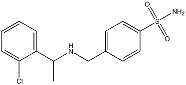4-({[1-(2-chlorophenyl)ethyl]amino}methyl)benzene-1-sulfonamide 结构式