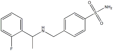 4-({[1-(2-fluorophenyl)ethyl]amino}methyl)benzene-1-sulfonamide 结构式