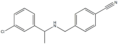 4-({[1-(3-chlorophenyl)ethyl]amino}methyl)benzonitrile 结构式