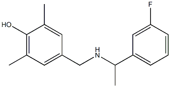 4-({[1-(3-fluorophenyl)ethyl]amino}methyl)-2,6-dimethylphenol 结构式