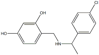 4-({[1-(4-chlorophenyl)ethyl]amino}methyl)benzene-1,3-diol 结构式