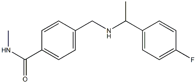 4-({[1-(4-fluorophenyl)ethyl]amino}methyl)-N-methylbenzamide 结构式