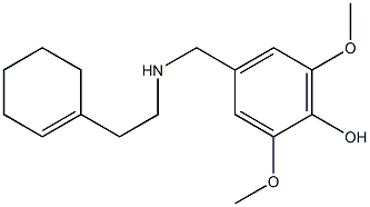 4-({[2-(cyclohex-1-en-1-yl)ethyl]amino}methyl)-2,6-dimethoxyphenol 结构式