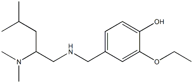 4-({[2-(dimethylamino)-4-methylpentyl]amino}methyl)-2-ethoxyphenol 结构式