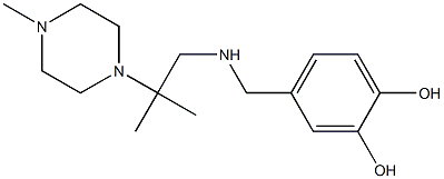 4-({[2-methyl-2-(4-methylpiperazin-1-yl)propyl]amino}methyl)benzene-1,2-diol 结构式