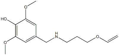 4-({[3-(ethenyloxy)propyl]amino}methyl)-2,6-dimethoxyphenol 结构式