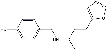 4-({[4-(furan-2-yl)butan-2-yl]amino}methyl)phenol 结构式