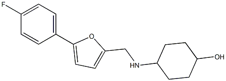 4-({[5-(4-fluorophenyl)furan-2-yl]methyl}amino)cyclohexan-1-ol 结构式