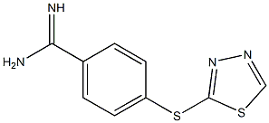 4-(1,3,4-thiadiazol-2-ylsulfanyl)benzene-1-carboximidamide 结构式