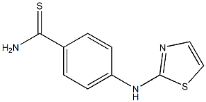 4-(1,3-thiazol-2-ylamino)benzene-1-carbothioamide 结构式