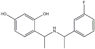 4-(1-{[1-(3-fluorophenyl)ethyl]amino}ethyl)benzene-1,3-diol 结构式