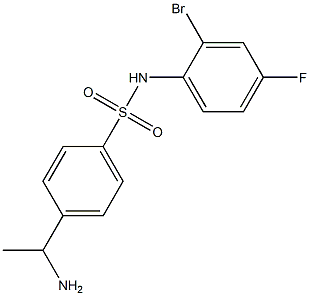 4-(1-aminoethyl)-N-(2-bromo-4-fluorophenyl)benzene-1-sulfonamide 结构式