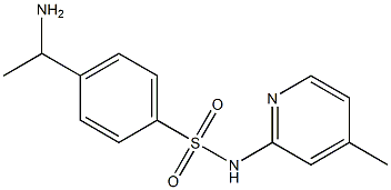 4-(1-aminoethyl)-N-(4-methylpyridin-2-yl)benzene-1-sulfonamide 结构式