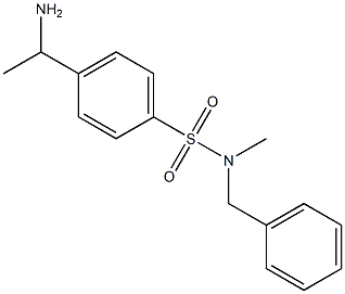 4-(1-aminoethyl)-N-benzyl-N-methylbenzene-1-sulfonamide 结构式