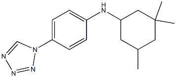 4-(1H-1,2,3,4-tetrazol-1-yl)-N-(3,3,5-trimethylcyclohexyl)aniline 结构式