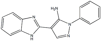 4-(1H-benzimidazol-2-yl)-1-phenyl-1H-pyrazol-5-amine 结构式