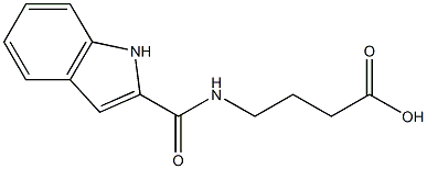 4-(1H-indol-2-ylformamido)butanoic acid 结构式