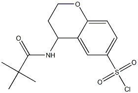 4-(2,2-dimethylpropanamido)-3,4-dihydro-2H-1-benzopyran-6-sulfonyl chloride 结构式