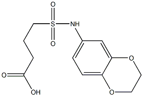 4-(2,3-dihydro-1,4-benzodioxin-6-ylsulfamoyl)butanoic acid 结构式