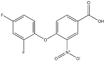 4-(2,4-difluorophenoxy)-3-nitrobenzoic acid 结构式