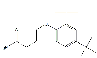 4-(2,4-di-tert-butylphenoxy)butanethioamide 结构式