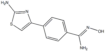 4-(2-amino-1,3-thiazol-4-yl)-N'-hydroxybenzenecarboximidamide 结构式